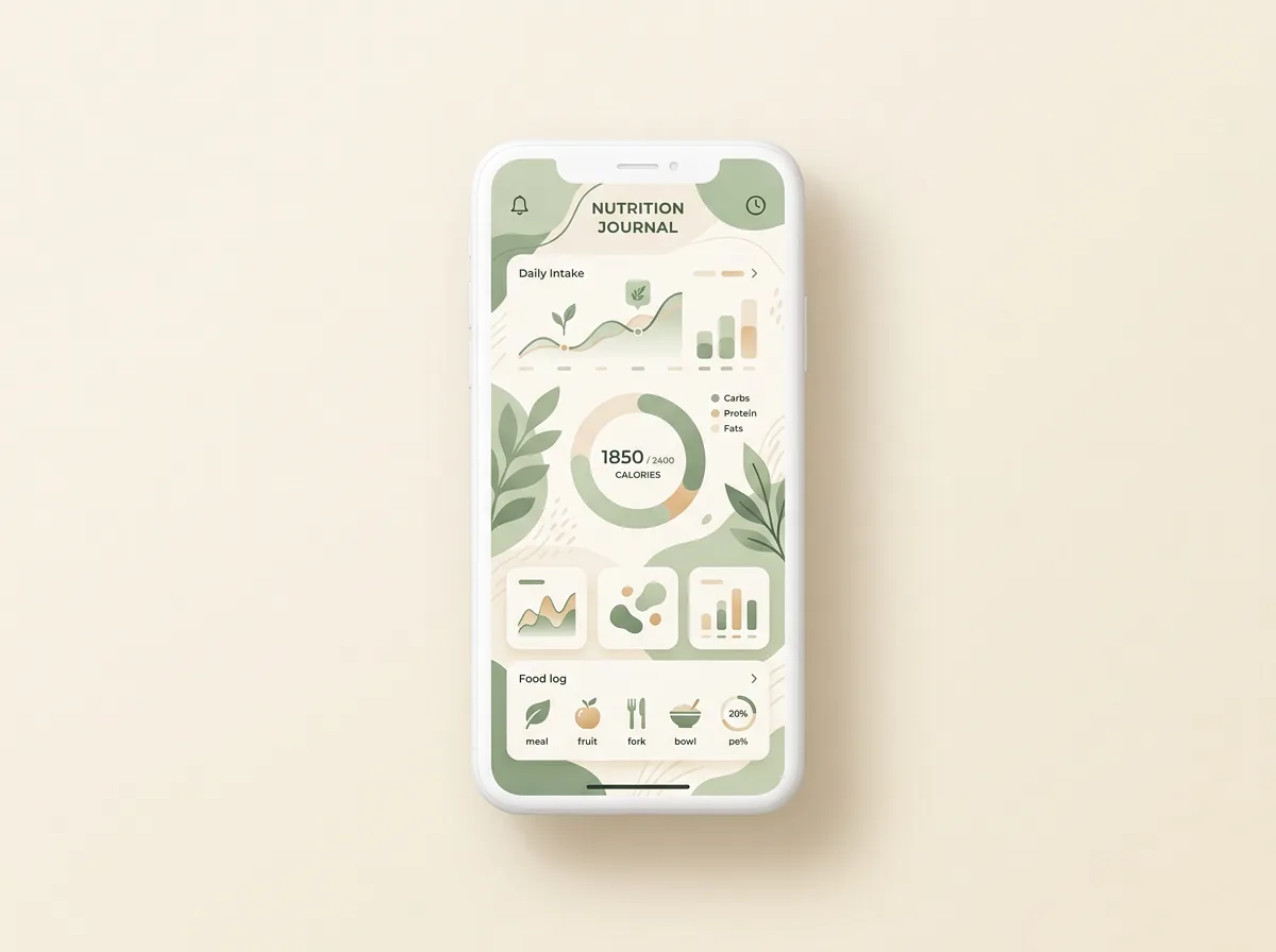 Vista previa conceptual de la futura app Minutrisalud en un teléfono móvil